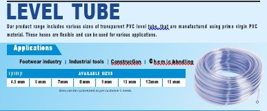 LEVEL TUBE
