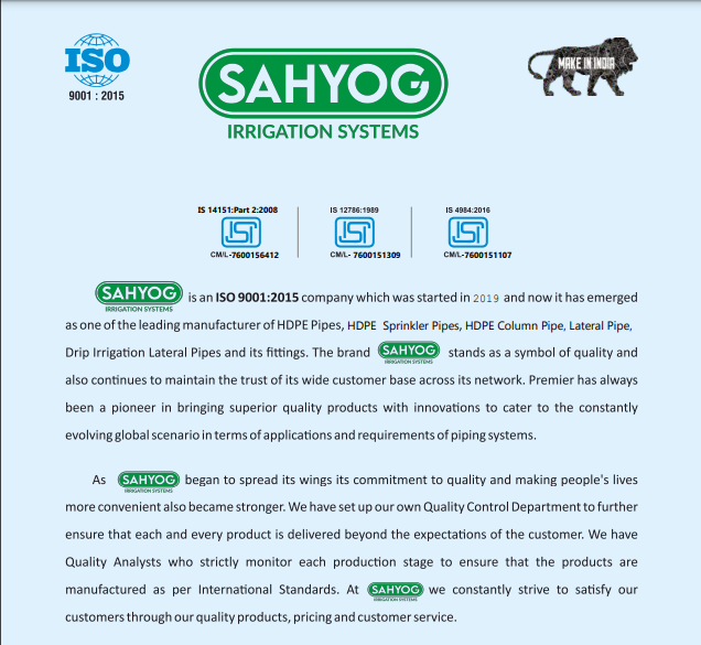 Sahyog Irrigation